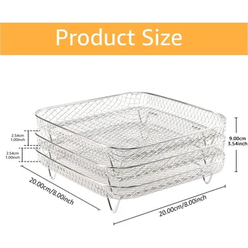 Plech na pečení Nepřilnavý pečicí plech na hranolky a maso | pečicí plech, fritovací koš - Styl 2 čtvercový