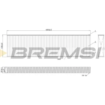 Kabinový filtr Filtr vzduchu v interiéru BREMSI FC0474A