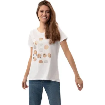 Dámské triko s krátkým rukávem VOLCANO-NETTA-100-WHITE Bílá L