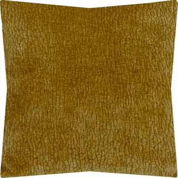 Povlak na dekorativní polštářek Povlak na polštář 40x40 BARRY MEDOVÁ sametová žlutá dekorativní ozdobná