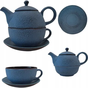 Konvice na čaj Litý smaltovaný čajník MPLCo 0,4 l modrý