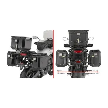 PLO2171CAM trubkový nosič bočních kufrů PL ONE-FIT pro Yamaha Tracer 9/9 GT/9 GT+ (25) GIVI s.r.l. 345606