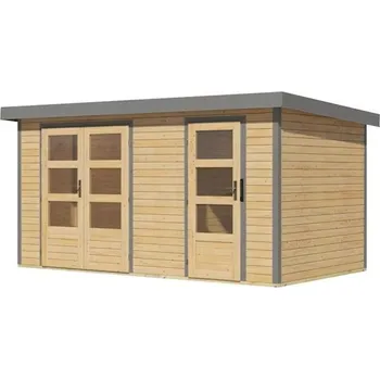 Zahradní domek hybridní domek KARIBU MERKUR (12490) natur / šedý LG4448