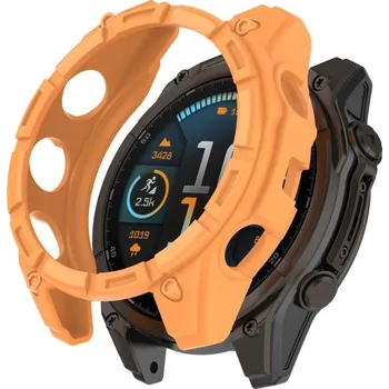 Příslušenství k chytrým hodinkám VSECHNONAMOBIL 107807 TPU HALF COVER Kryt pro Garmin Tactix 8 AMOLED 51mm oranžový