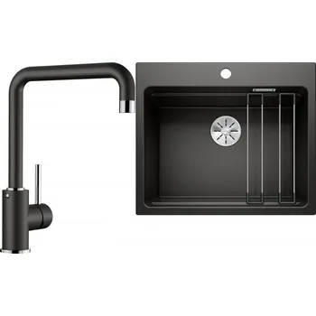 Granitový dřez Set RS Blanco Etagon 6 + Blanco Mili (černá + černá)