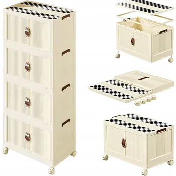 Úložný box Plastová skříňka/regál pro skladování, skládací úložný box