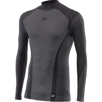 Pánské tričko SIXS TS3 V2 tričko s dl. rukávem a stojáčkem carbon černá 3XL/4XL