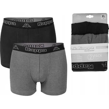 Boxerky KAPPA pánské boxerky bavlna 2 kusy vel. M černá/grafit