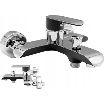 Vodovodní baterie Vanová baterie páková nástěnná Granitan PICO černá