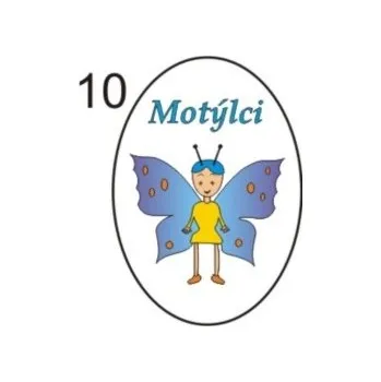 Informační tabulka Samolepky OZNAČENÍ TŘÍD - Motýlci č.10 8502-35