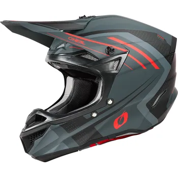 Helma na motorku O´Neal přilba 5SRS SPIKE Šedá/Červená S váha: 1380