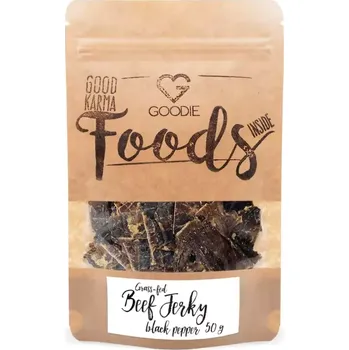 Sušené maso Goodie Grass-fed sušené hovězí maso - Jerky - černý pepř 50 g