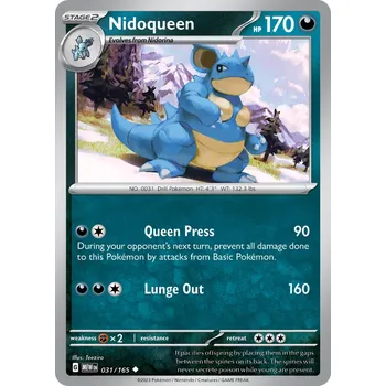 Sběratelská karetní hra Nidoqueen MEW 031/165 - reverse holo