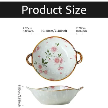 Keramická miska na polévku s uchy 700 ml | polévková miska, kuchyňské nádobí - Styl C