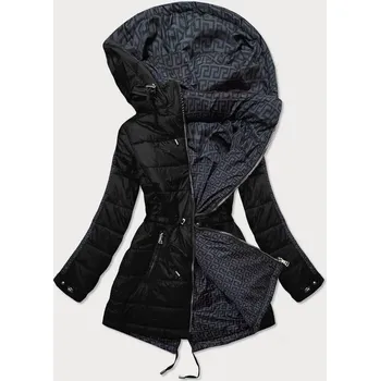 Černo-grafitová oboustranná dámská bunda (W556) odstíny černé XXL (44)