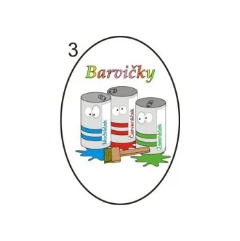 Informační tabulka Samolepky OZNAČENÍ TŘÍD - Barvičky č.3 8503-50