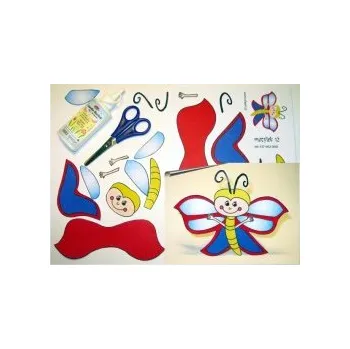 Vystřihovánky Vystřihovánka prostorová A4 "Motýlek XII. " 10x2 O623