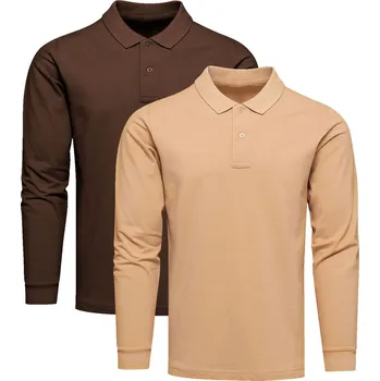 Pánské tričko Recea Pánská sada triček Pllum hnědo-béžová L