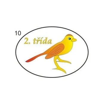 Informační tabulka Samolepky OZNAČENÍ TŘÍD - Ptáčci č.10 8501-66
