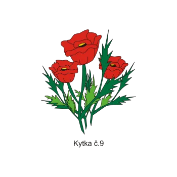 Informační tabulka Samolepky OZNAČENÍ TŘÍD - Kytičky č.9 8502-51