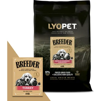Krmivo pro psa Lyopet Breeder Adult Turkey Balení: 12 kg monoproteinové granule pro psy