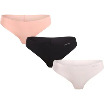 Kalhotky 3PACK dámská tanga Calvin Klein bezešvá vícebarevná (QD3558E-WAM) M QD3558E-WAM Možnost vrácení zboží ZDARMA do 120 dnů!