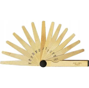 Měřicí spárová měrka, 20 listů 0,05-1mm z mosazi FORMAT