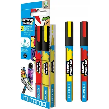 MITAMA Popisovač na vodní bázi na všechny povrchy, žlutý a červený