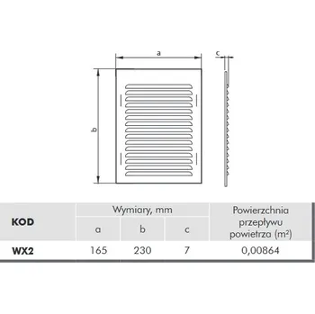 Větrací mřížka Ventilační mřížka Ventika stříbrná