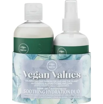 Kosmetická sada Paul Mitchell Tea Tree Vegan Values Soothing Hydration Duo - Hydratační šampon 300 ml + neoplachující kondicionér 200 ml Dárková sada
