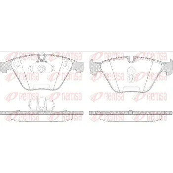 Brzdová destička Sada brzdových destiček, vždy 4 kusy v sadě REMSA 0857.50
