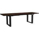 Výškově nastavitelný stůl OfficeTech Strong 240 x 80 cm, černá podnož, wenge