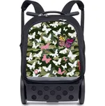 Školní a cestovní batoh na kolečkách Nikidom Roller UP XL Butterfly camo (27 l), Černý