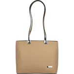 Luxusní dámská kabelka na rameno Delami Velvet Touch, tmavě béžová