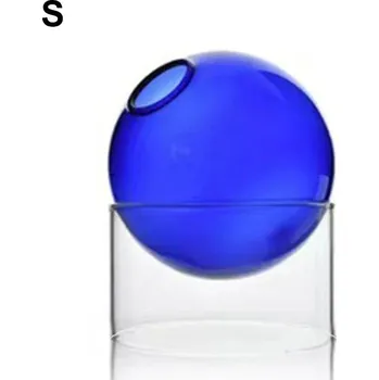 Váza Skleněná kulatá váza v nordic stylu, barevná dekorace | malá váza, skleněná dekorace - C