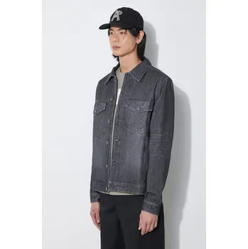 Pánská větrovka Džínová bunda Wood Wood Ivan Denim, L, černá, 99X