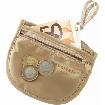 Ledvinka TravelSafe Travel Safe kapsa na krk Skin ID Pocket beige