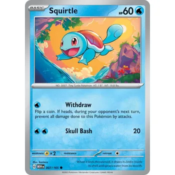 Sběratelská karetní hra Squirtle MEW 007/165 - reverse holo