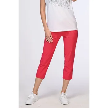 Dámské kalhoty Funkční malinové dámské 3/4 kalhoty s kapsami 246 sil velikost 3XL