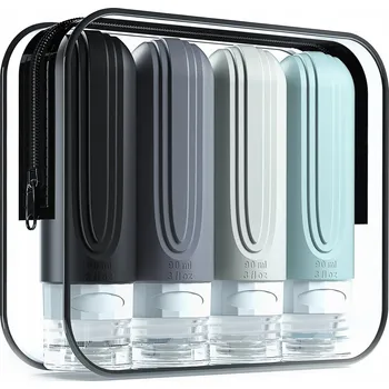 Kosmetická taška Sada dóz na kosmetiku Zzato Zorganizowany Dom 4 ks + pouzdro