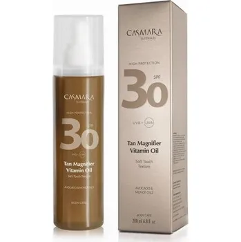 Přípravek na opalování Casmara SunBeauty Tan Magnifier Vitamin Oil SPF30 - Opalovací olej s vitamíny 200 ml