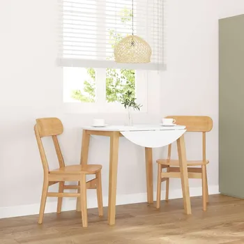 Jídelní židle vidaXL Jídelní židle 2 ks masivní dřevo gumové [4102436] Barva: Přírodní