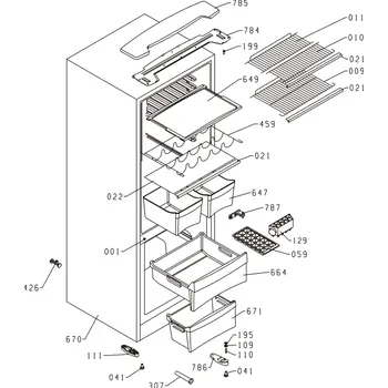 Příslušenství pro lednici Zásuvka mrazáku Gorenje 662074