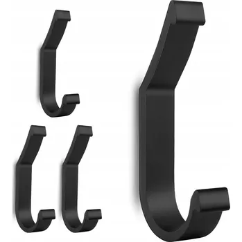 Věšák Nástěnný věšák hák hliníkový univerzální pro montáž do 20 kg 4 kusy