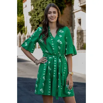 Dámské šaty Vero Moda dámské šaty Pamela se vzorem zelené Velikost: M