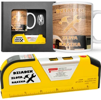 metr Svinovací metr LASEROVÝ KUBEK VODOVÁHA DÁREK dárek pro DĚDEČKA