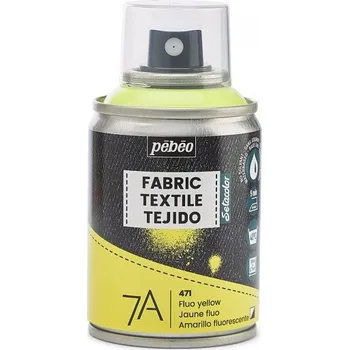 Speciální výtvarná barva Barva na textil ve spreji Pébéo 7A 100 ml - 71 Fluorescent Yellow