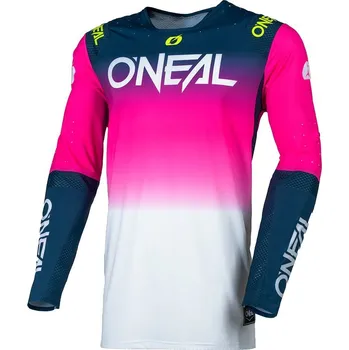 cyklistický dres Dres - O´NEAL Prodigy FIVE FOUR 2025 - modrá/bílá/růžová XXL