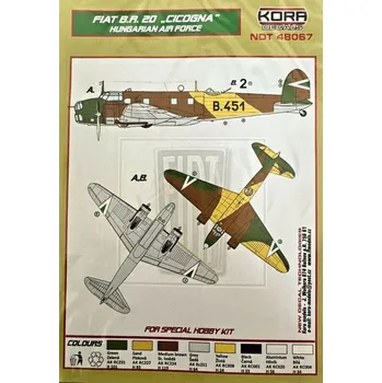 Plastikový model 1/48 Decals Fiat BR.20 Ruth Hungarian Air Force