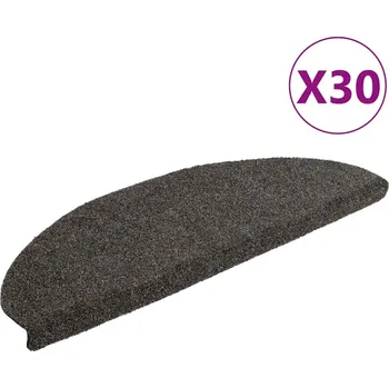 Nášlap na schod vidaXL Schodové rohože samolepicí 30 ks 65 x 21 x 4 cm , půlkulaté, velké [3365659] Barva: antracitová